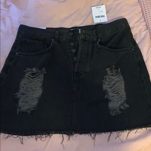 Black jean skirt